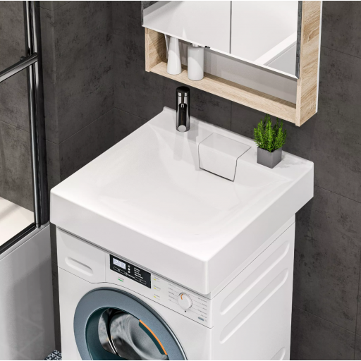 Раковина под стиральную машину 1Marka Laundry У71489 белая